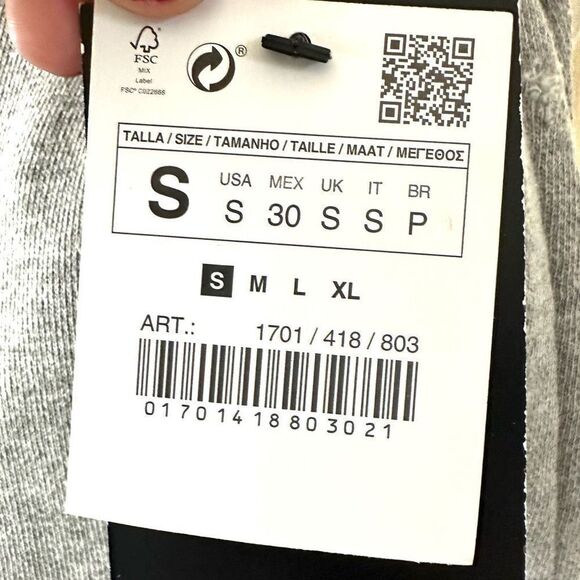 Zara Man grey distressed drawstring sweatpants - Picture 3 of 11